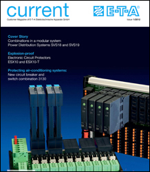 Cover E-T-A Customer Magazine "Current"